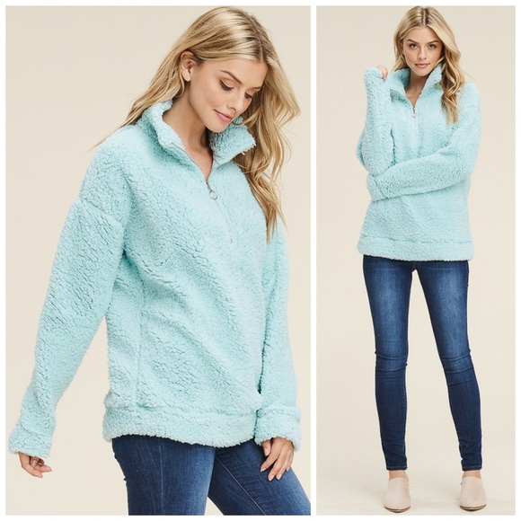 🛍LAST 1! Super SOFT!  Mint Pullover Fleece! - Picture 4 of 6